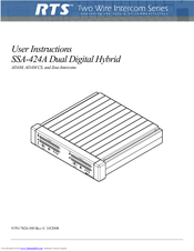 RTS SSA-424A User Instructions