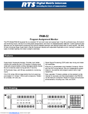RTS Digital Matrix Intercom PAM-32 Specifications