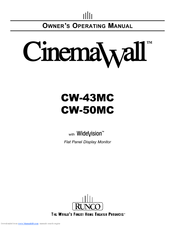 Runco CinemaWall CW-43MC Owner's Operating Manual