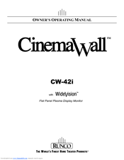 Runco CinemaWall CW-42i Owner's Operating Manual