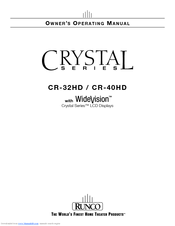 Runco CR-40HD Owner's Operating Manual