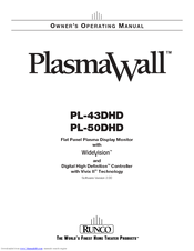 Runco PlasmaWall PL-50DHD Owner's Operating Manual