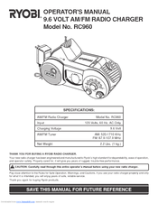 Ryobi RC960 Operator's Manual