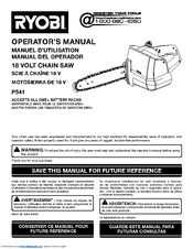 Ryobi P541 Operator's Manual