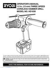 Ryobi HD1830 Operator's Manual