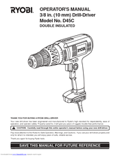 Ryobi D45C Operator's Manual