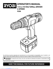 Ryobi P206 Operator's Manual