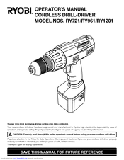 Ryobi RY721 Operator's Manual