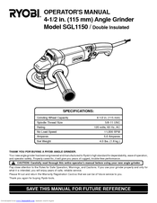 Ryobi SGL1150 Operator's Manual