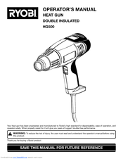 Ryobi HG500 Operator's Manual
