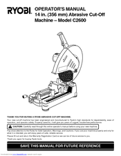 Ryobi C2600 Operator's Manual
