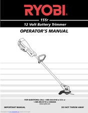 Ryobi 155r Operator's Manual
