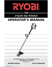Ryobi 766r Operator's Manual