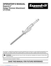 Expand-it Expand-it UT15703A Operator's Manual