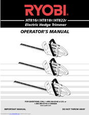 Ryobi HT818r Operator's Manual