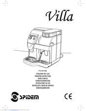 Foresee fight Revocation Saeco Spidem Villa Sup 018m Manuals | ManualsLib