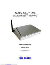 Sagem F@ST 1500 Reference Manual