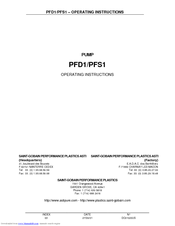 SAINT-GOBAIN PFD1 AstiPure Operating Instructions Manual
