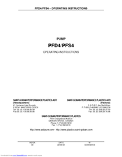 SAINT-GOBAIN PFD4 AstiPure Operating Instructions Manual