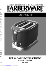 Farberware FAC200T ACCENTS Use And Care Instructions Manual