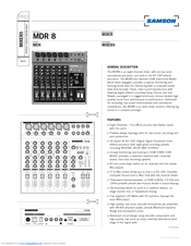 Samson MDR 8 Specification Sheet