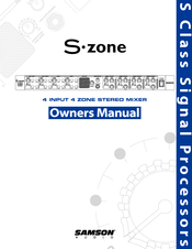 Samson S-zone Owner's Manual