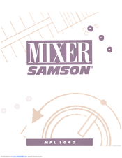 Samson MPL 1640 Owner's Manual