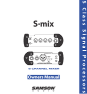 Samson CHANNEL MIXER Owner's Manual