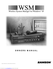 Samson WSM Wireless System Manager for Windows 95 Owner's Manual