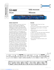 Samson Signal Processors S3-Way Specification Sheet