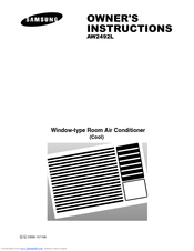 Samsung AW2492L Owner's Instructions Manual