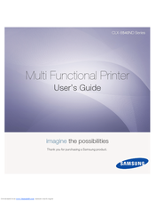 Samsung CLX-8540ND Series User Manual