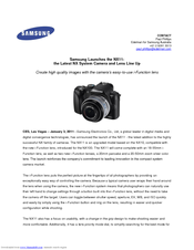 Samsung NX11 Specifications