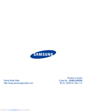 Samsung WEP7 Getting Started Manual