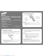 Samsung WEP650 Quick Start Manual