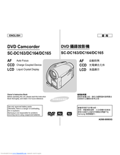 Samsung SC-DC165 Owner's Instruction Book