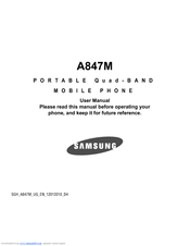 Samsung A847M User Manual