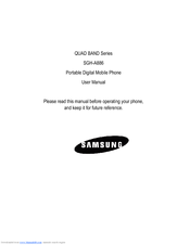 Samsung A886 User Manual
