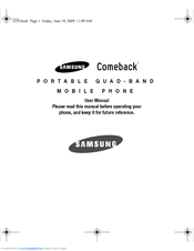 Samsung Comeback GH68-22878A User Manual