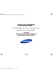 Samsung U940 - SCH Glyde Cell Phone User Manual