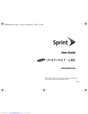 Samsung INSTINCT S30 User Manual