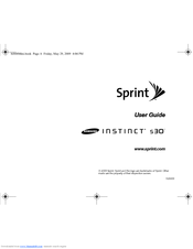 Samsung Instinct S30 SPH M810 User Manual