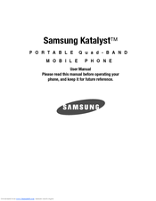 Samsung Katalyst User Manual