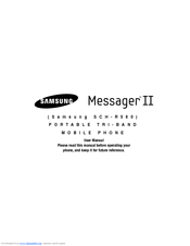 Samsung Messager II SCH-R560 Series User Manual