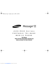 Samsung Messager II SCH-R560 Series User Manual