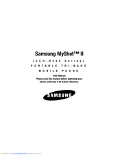 Samsung MyShot II SCH-R460 Series User Manual