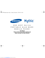Samsung MYTHIC SGH-A897 Series User Manual