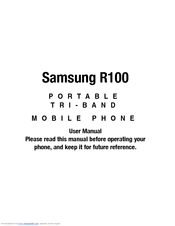 Samsung R100 User Manual