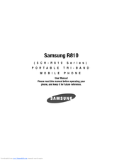 Samsung R810 User Manual