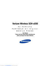 Samsung SCH-U550 User Manual